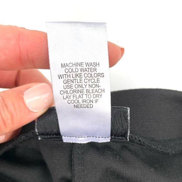 Black A-line Mini Skirt with Flower - Picture 8 of 8